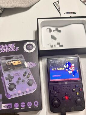 Handheld Retro Game Console - Purple Transparent